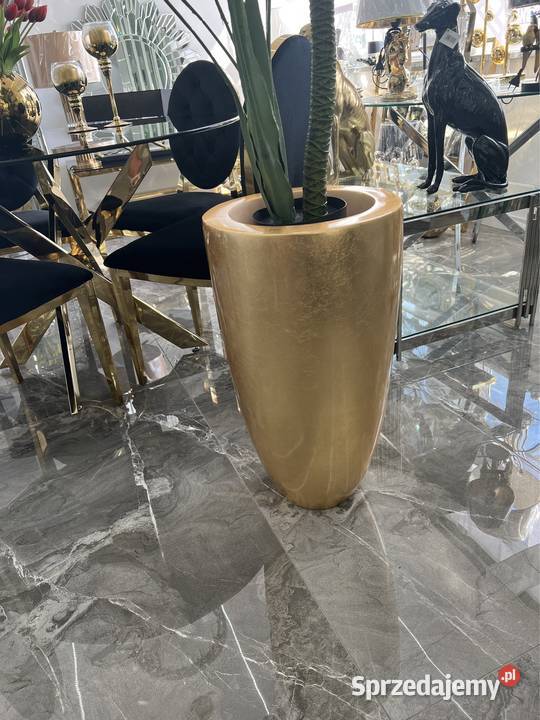 Złota donica Glamour doniczka osłonka nowoczesne małopolskie Nowy Sącz