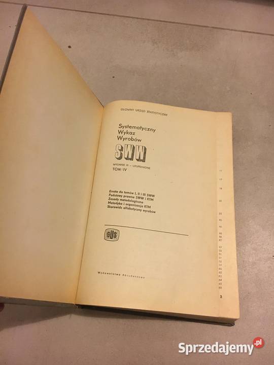 Systematyczny Wykaz Wyrobów SWW Tom IV