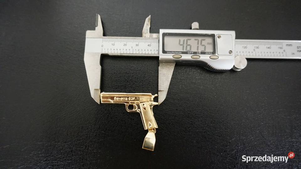 ZŁOTY WISIOREK ZAWIESZKA PISTOLET 20G mazowieckie Warszawa