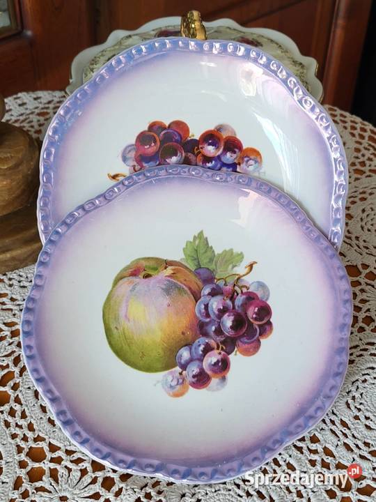 Dwa piękne talerze z owocami pomorskie Gdańsk