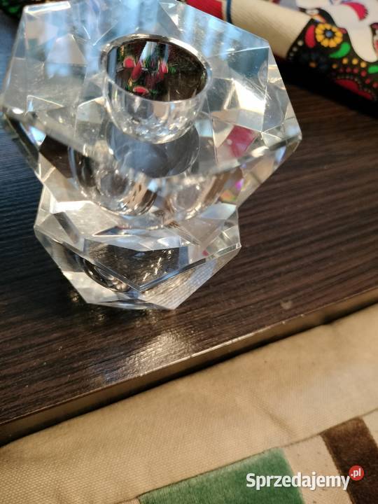 Dwa kryształowe świeczniki zestaw Pozostałe Choszczno sprzedam