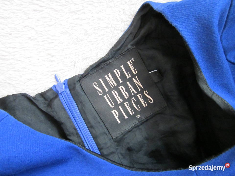 Simple Urban Pieces sukienka chabrowa niebieska Pozostałe Dębica