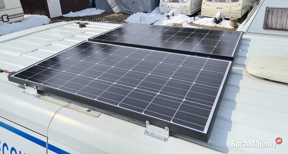 Montaż Panel Słoneczny Solar Fotowoltaika Przyczepka kemping
