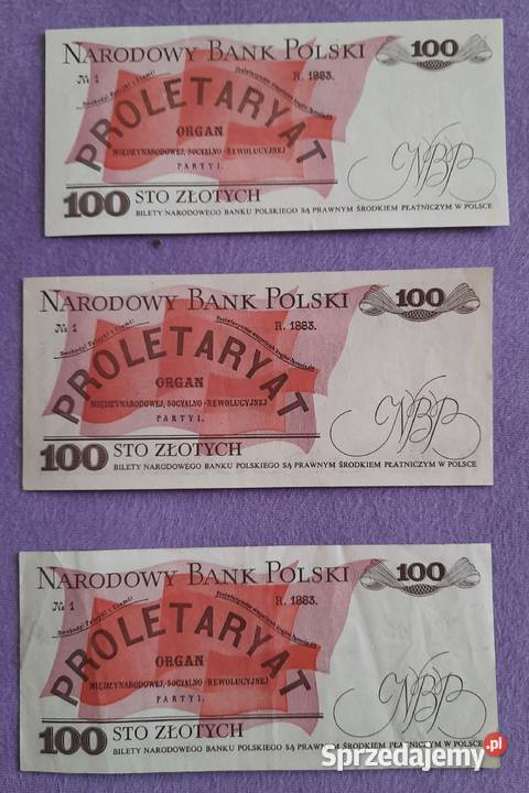 stare banknoty 100 Ludwik Waryński seria NP PR Sosnowiec