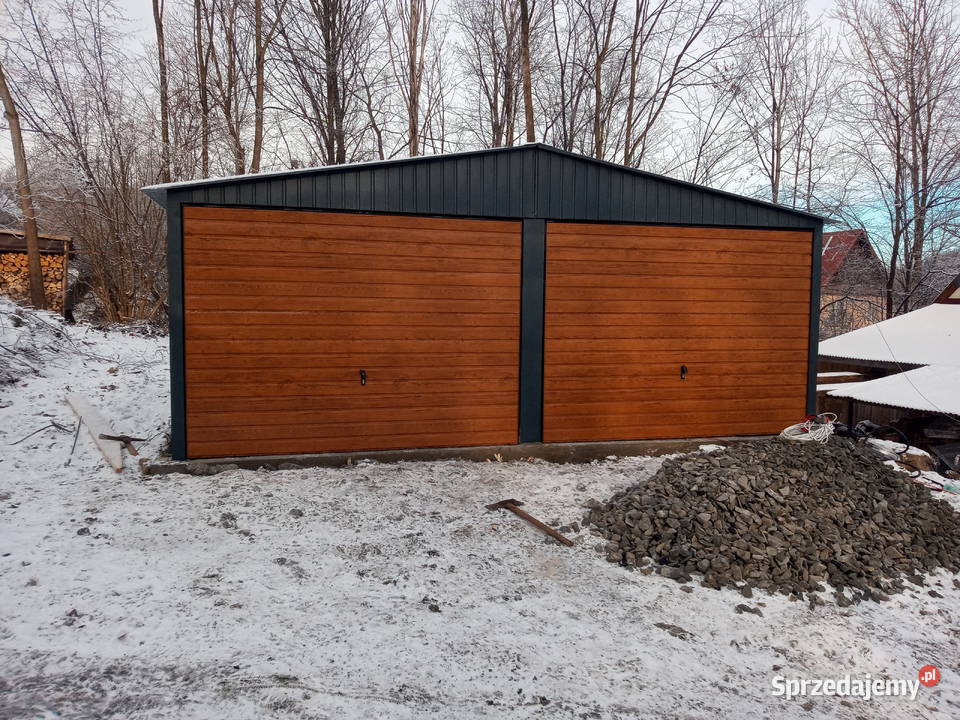 Garaż blaszany 6x6 drewno podobny profil Strzelce Opolskie