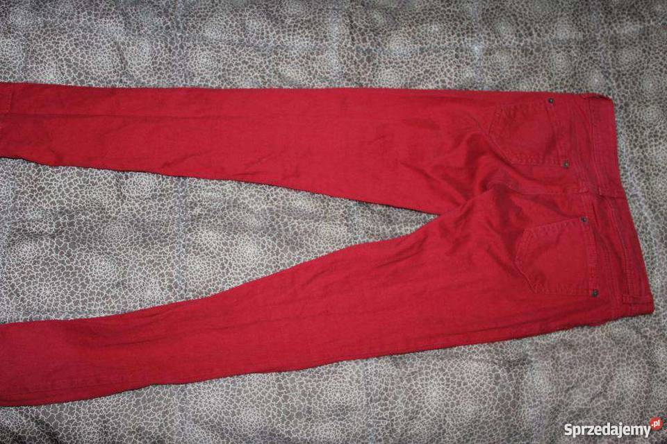 SPODNIE SEXI RURKI JASKRAWE CZERWONE MISS podlaskie Zambrów