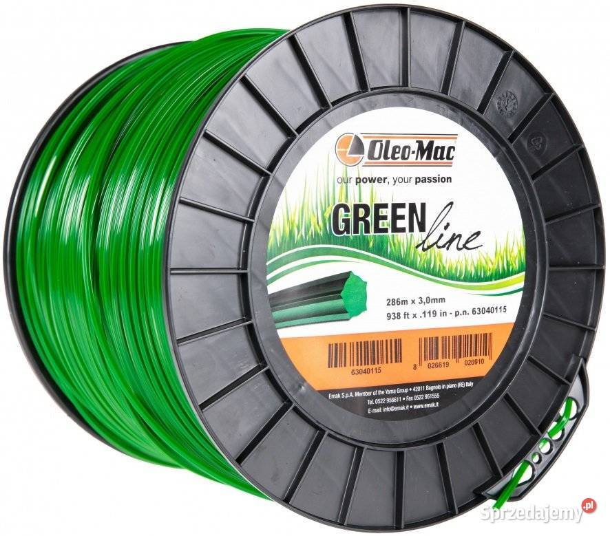 ŻYŁKA TNĄCA OLEOMAC Green Line 3mm 286 m DO KOSY Opalenica