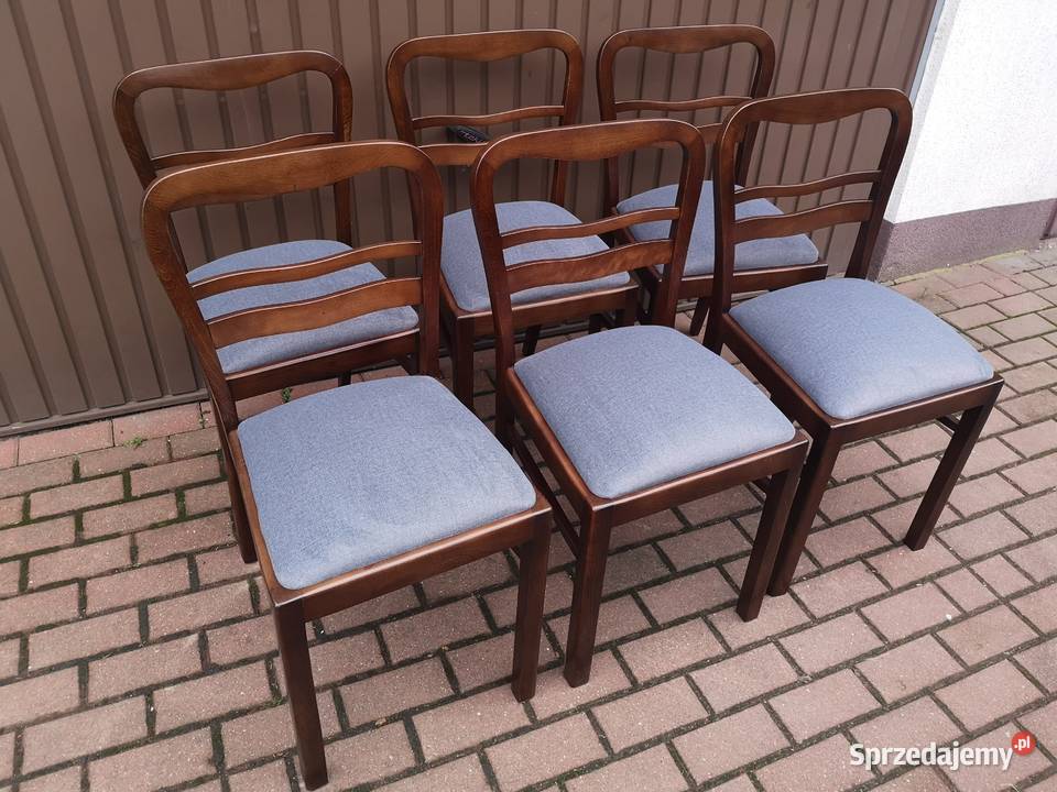 Krzesła ARTDECO Stare Antyk Komplet 6 Sztuk Meble