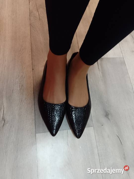 4243 Ekskluzywne Czarne baleriny wieczorowe NOWE 27.5cm małopolskie
