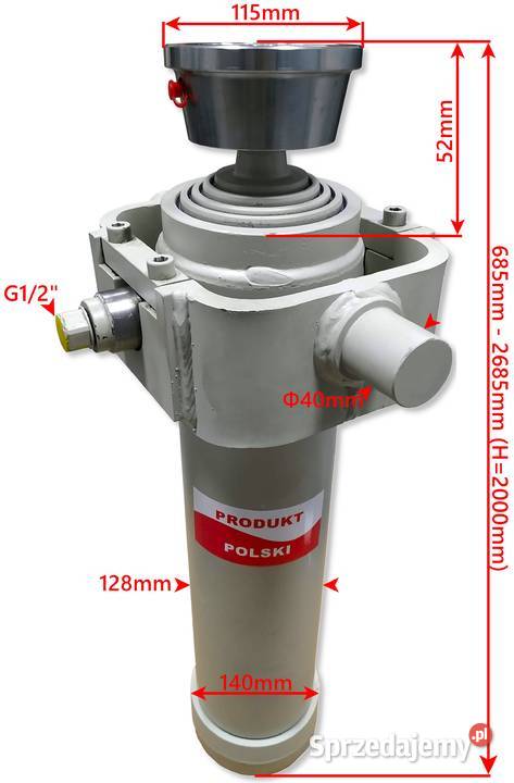 PROMOCJA Siłownik Hydrauliczny 10 T wysuw 2000 Solec Kujawski