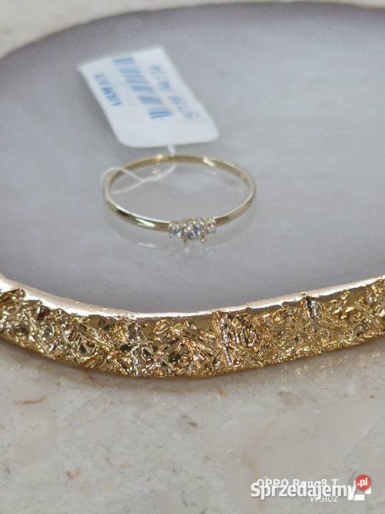 Złoty Nowy pierścionek z cyrkoniami 17pr333 złoto Pierścionki
