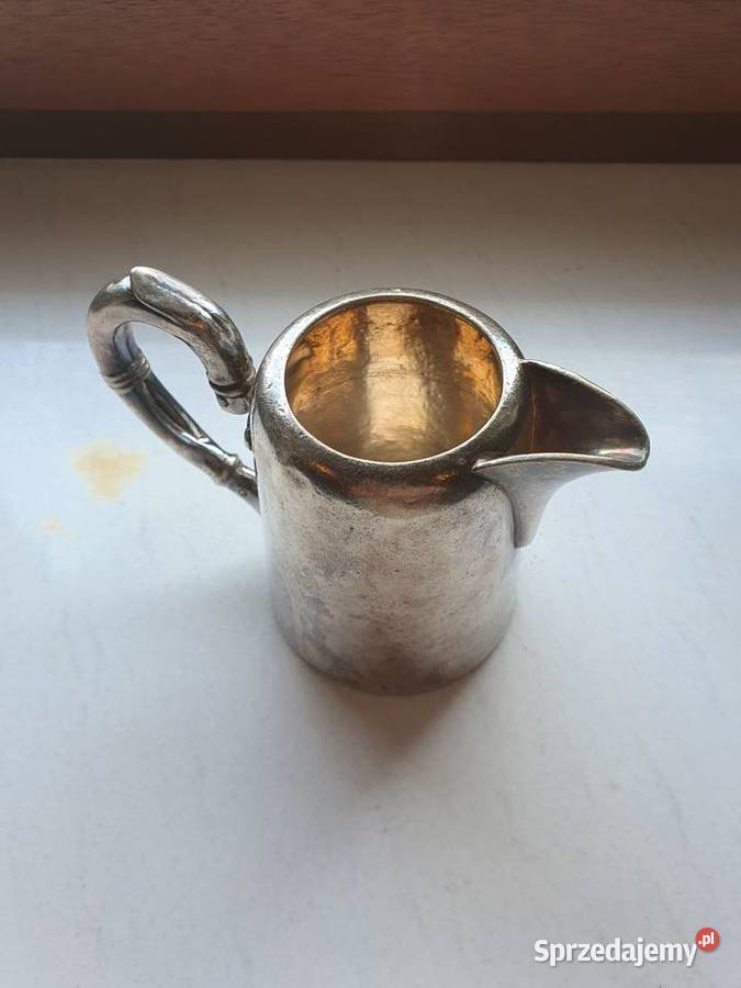Stary ozdobny dzbanek z uchwytem z metalu w Lublin sprzedam