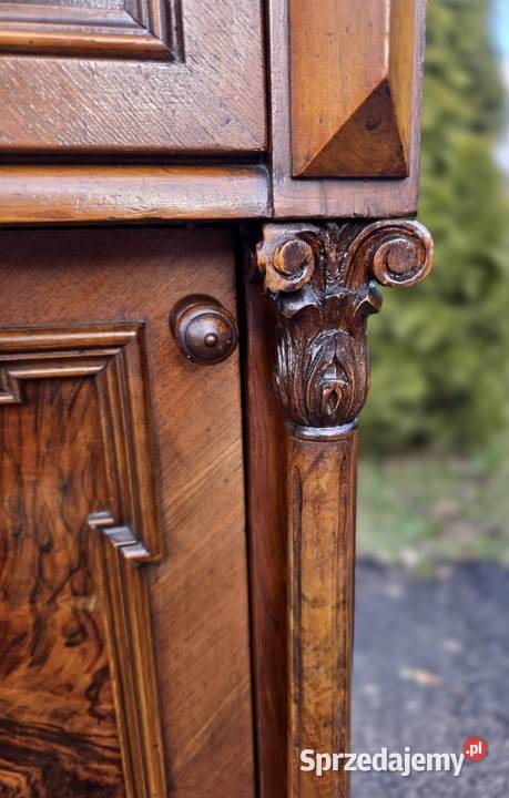 Piękna orzechowa szafka z końca XIX wieku Szczecin