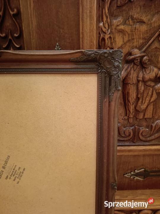Piękna drewniana ramka do obrazu lustra grafiki Lipno