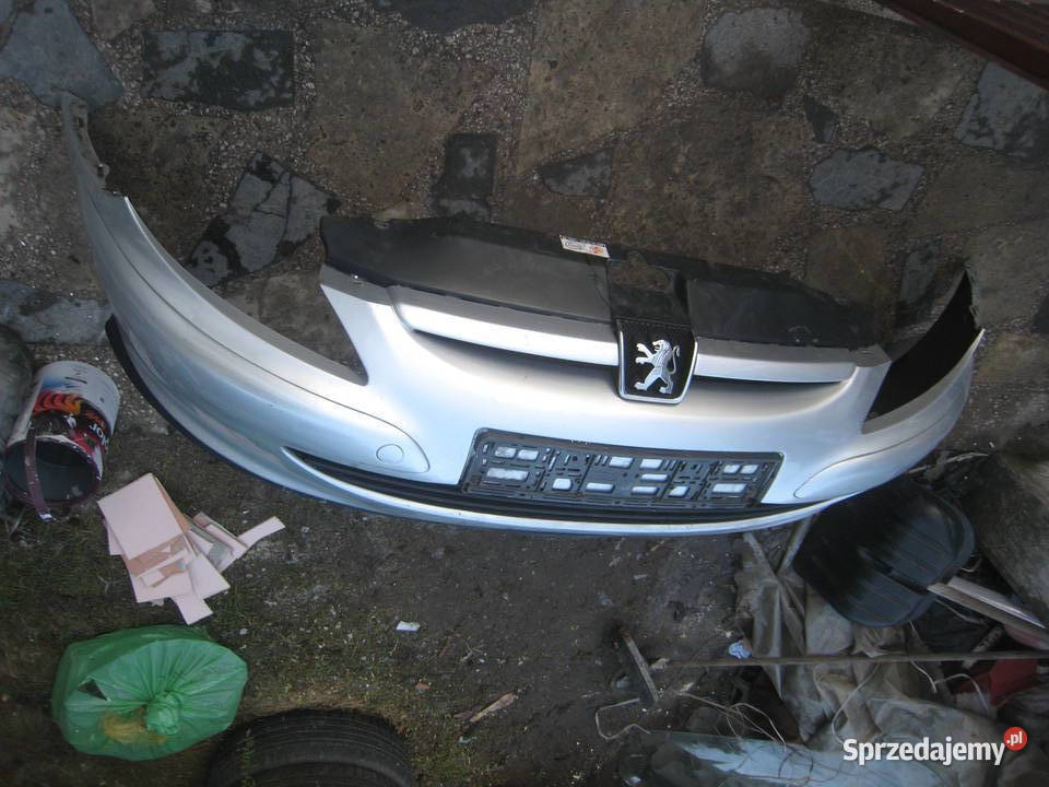 Zderzak przedni przód Peugeot 307 srebrny osobowe Kraków sprzedam