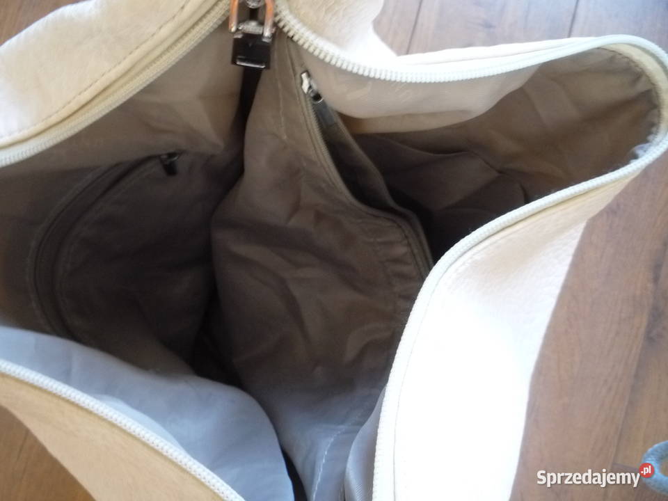Beżowa torebka Pojemna Duża Mieści format A4 na Szczecin sprzedam