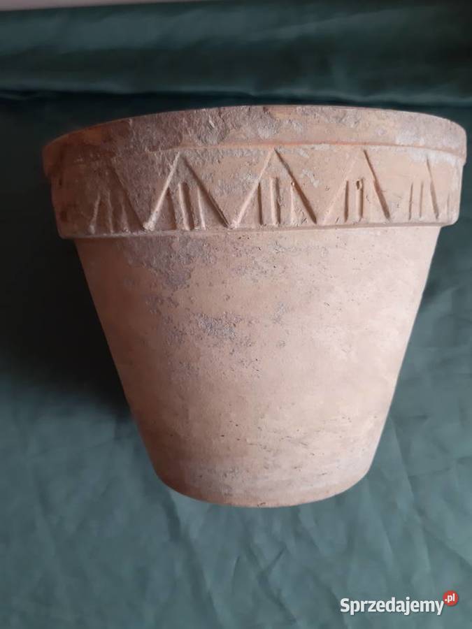 Donica doniczka stara ceramiczna gliniana fi 23 Głuchołazy