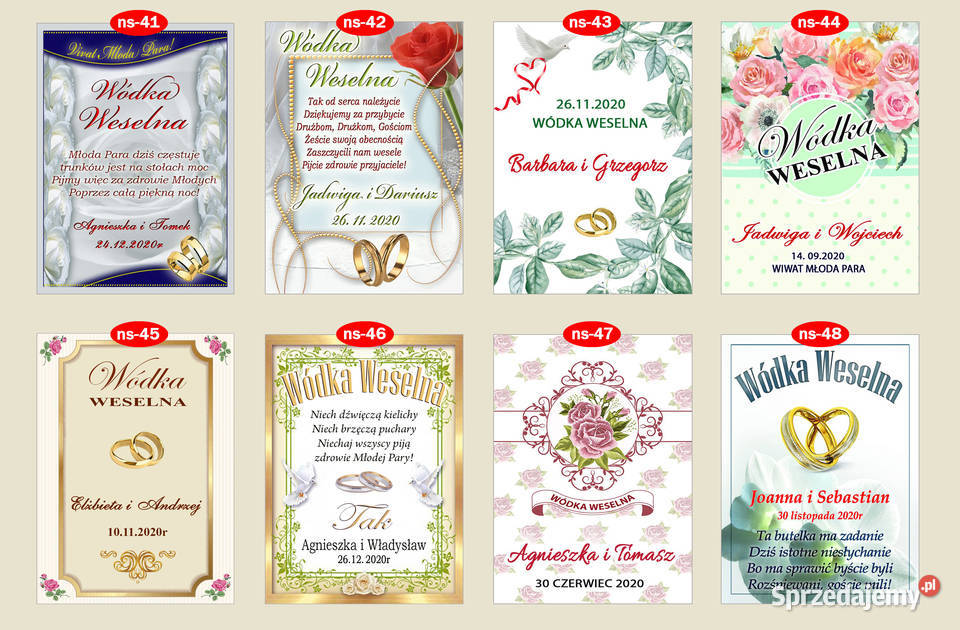 Naklejki Etykiety na wódkę alkohol butelki śląskie