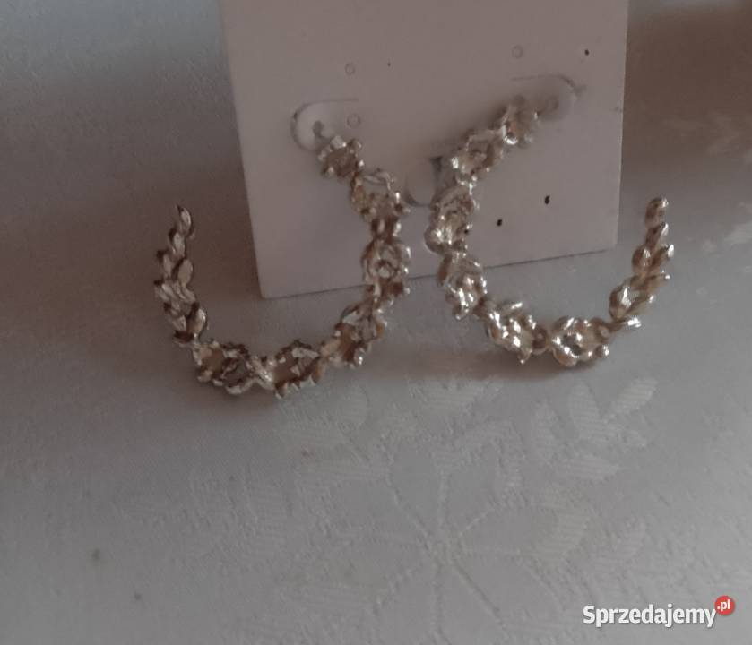 Wytworne bogato zdobione kolczyki ślubne z Kraków