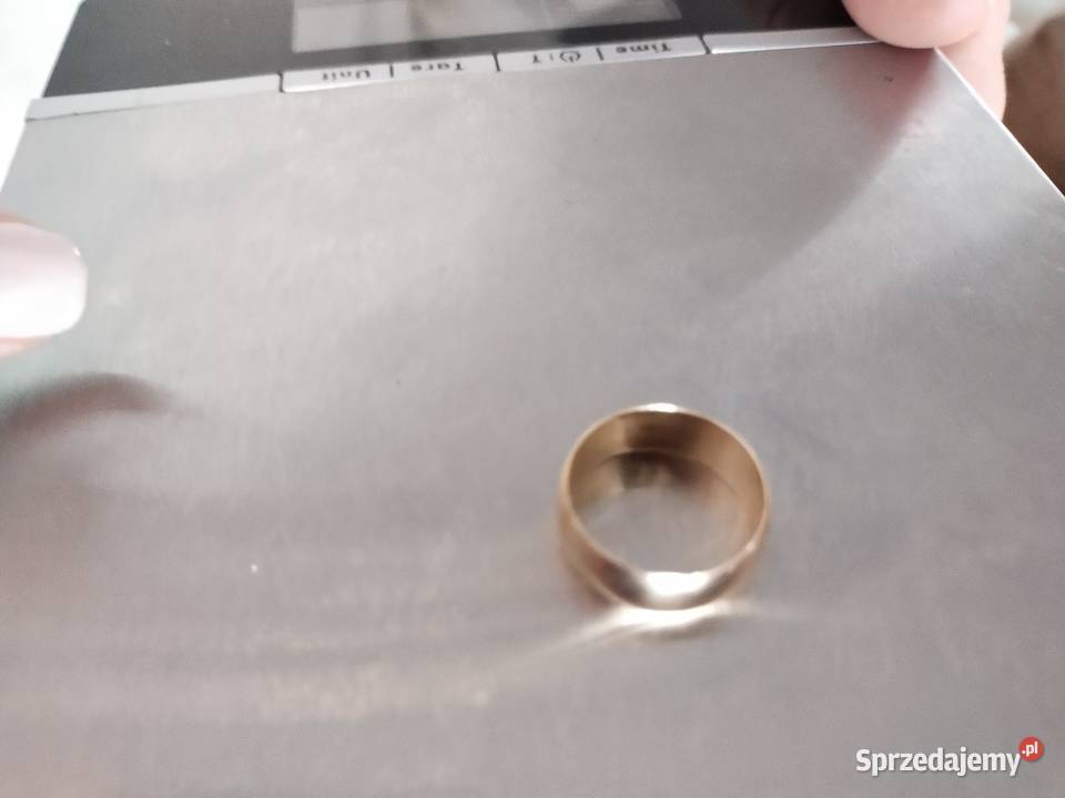 Obrączka złota pr 585 NOWA Szeroka gruba wypukła Bydgoszcz