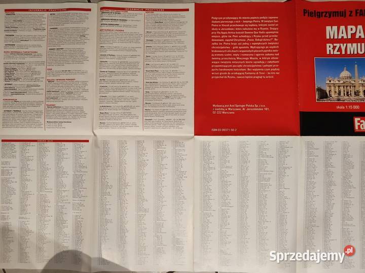 mapa Rzymu skala poradnik 1 15 000 pielgrzymuj z