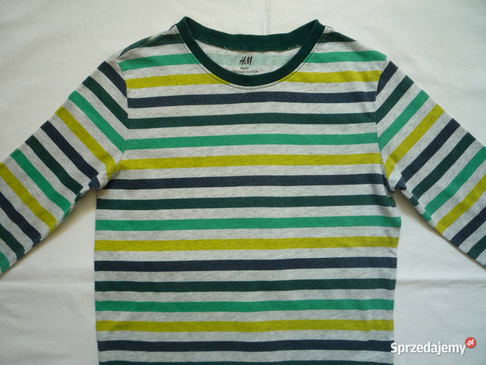 HM r 122128 Bluzka Basic w paski Długi Rękaw Szczecin