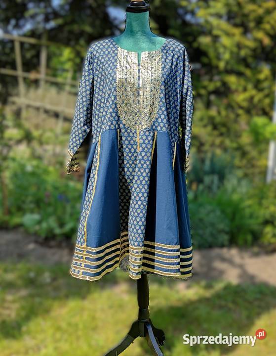 Orientalna tunika boho bawełna złote detale 5XL Szczecin sprzedam