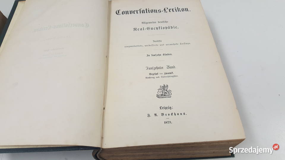 Encyklopedia Niemieckie 15 tomów 1875r Brockhaus Nowa Sól