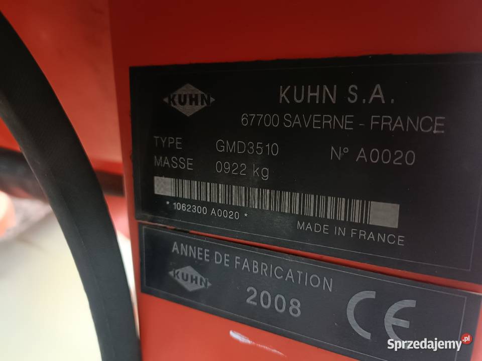 35m 2008r Kosiarka boczna KUHN GMD3510 Racibórz