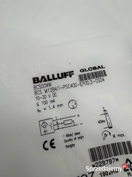 Balluff BCS00WW BCS M12B4I1 PSC40D EP00 3 GS04 Pozostałe mazowieckie sprzedam