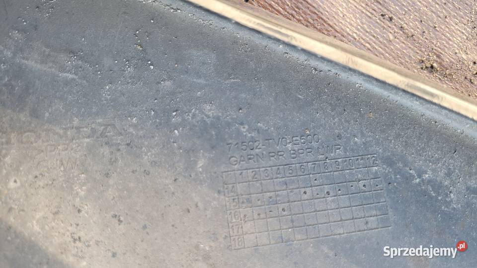 DOKŁADKA ZDERZAKA TYL HONDA CIVIC IX LIFT Ruda Śląska