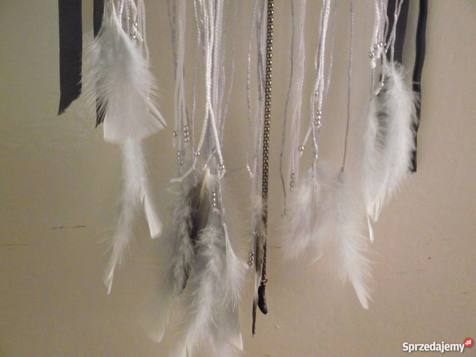 NIEWINNY BIAŁY ŁAPACZ SNÓW autorskie rękodzieło wielkopolskie