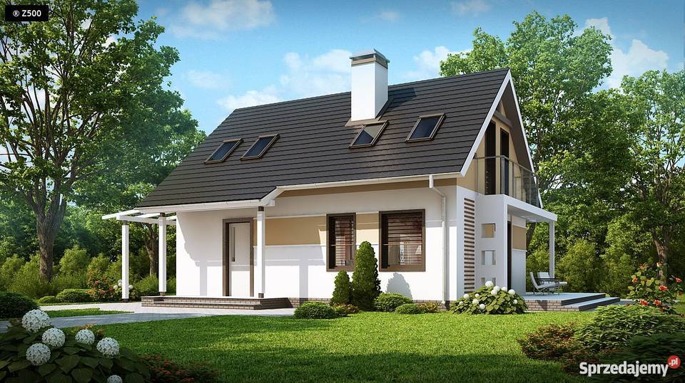 Energooszczędny i ładny nowoczesny dom z drewna 1 piętro śląskie Katowice