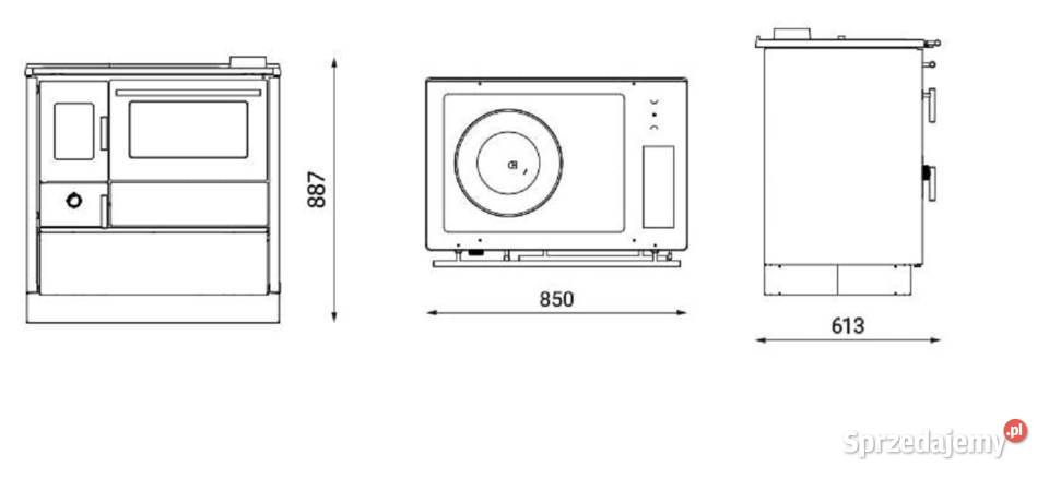 Piec kuchenny kuchnia ALFA 85 G biała Wałbrzych