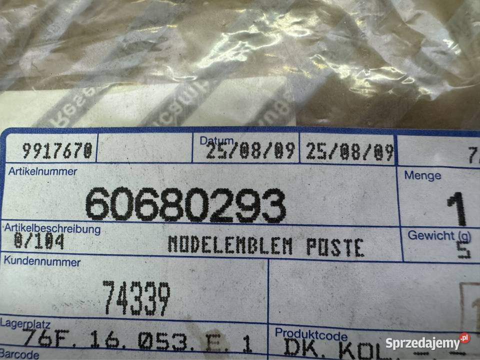 Napis Logo emblemat Alfa Romeo 156 19 JTD 16V Pozostałe Międzychód