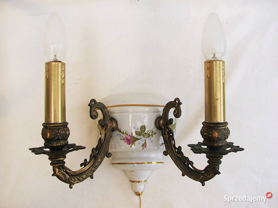 2 kinkiety podwójne ceramiczne Kinkiety