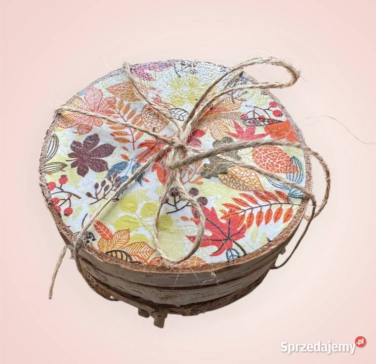 Komplet podkładek pod kubki decoupage