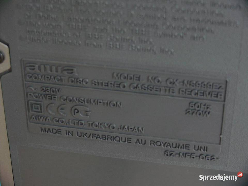 Wieża Aiwa 270 wat AUX CD radio Karaoke mocna Wieże i miniwieże Jasło