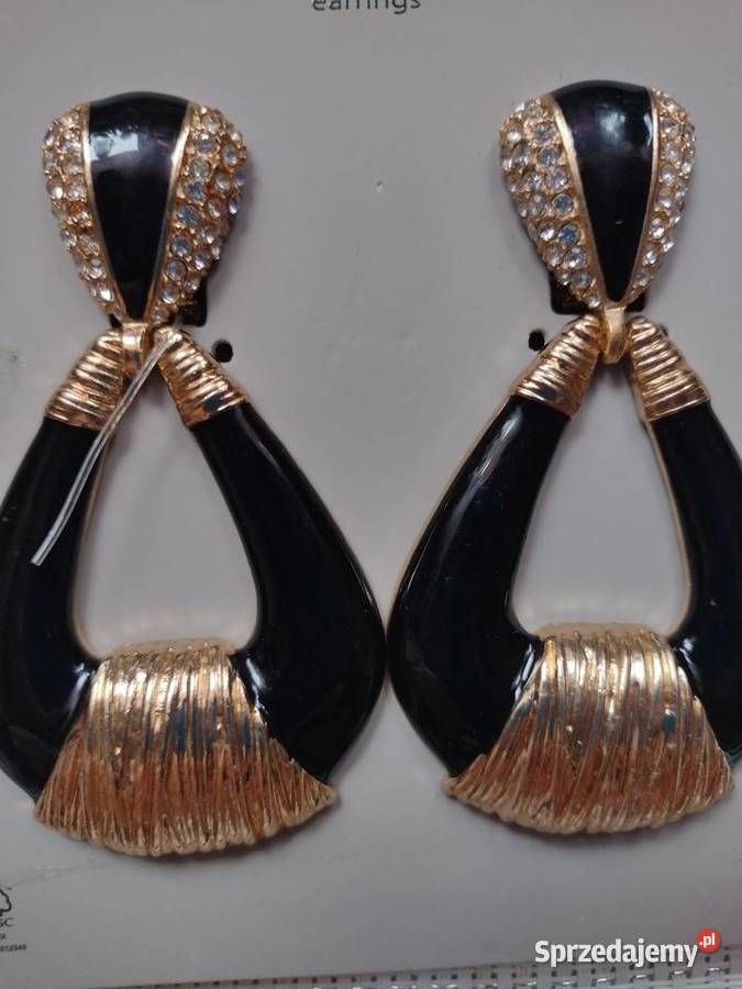 ZARADuże wytworne kolczyki wieczorowe z pozłacane Kraków sprzedam