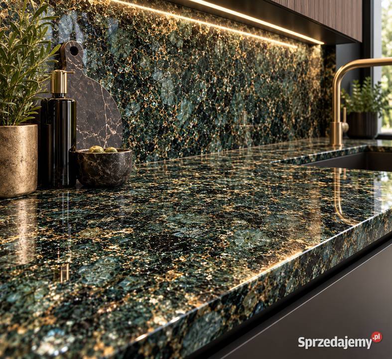 Blaty schody parapety brazylijski granit VERDE 100cm Blaty