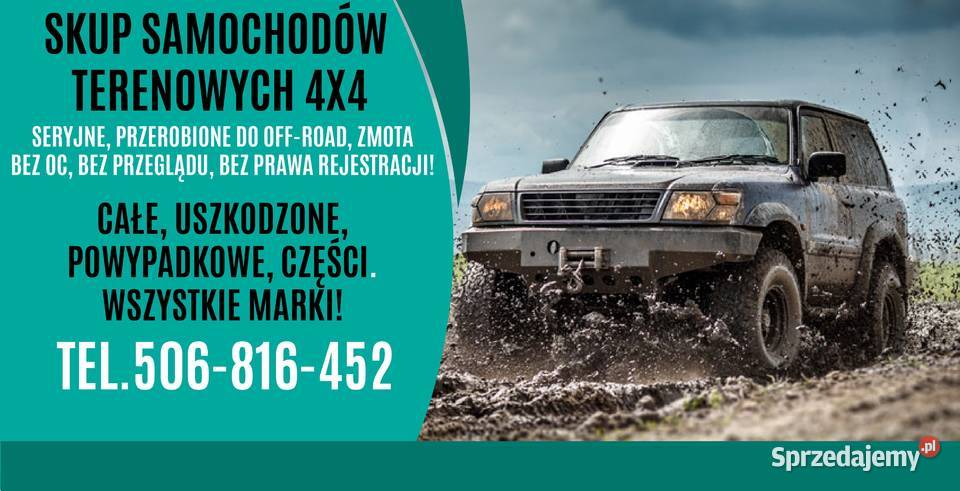 SKUP SAMOCHODÓW 4X4 TERENOWYCH TERENOWY Piwniczna-Zdrój