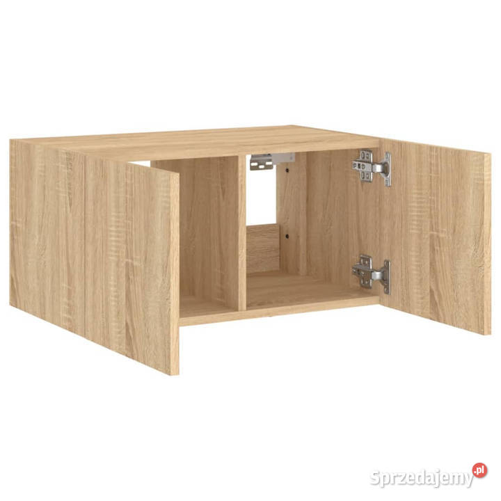 Ścienna szafka TV z LED dąb sonoma 60x35x31 Warszawa