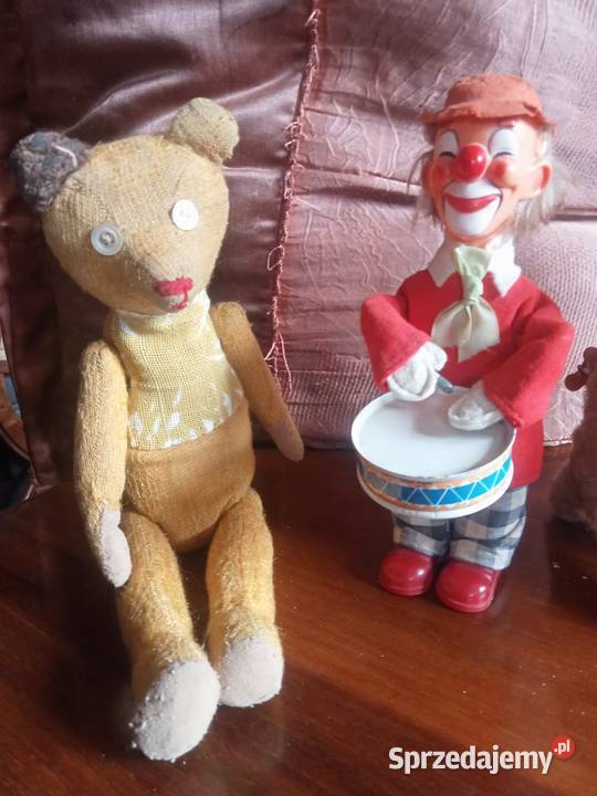 Stara zabawka kolekcjonerska Clown Małpka Bobas Grójec