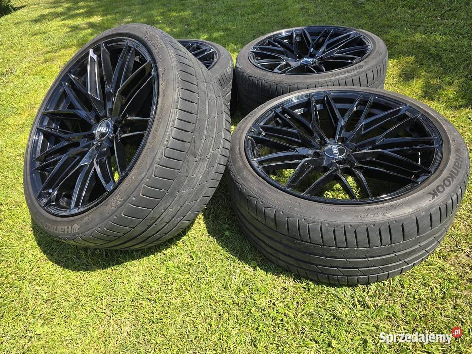 Sprzedam alufelgi czarne AUDI 19 5x112 z oponami Wielmoża