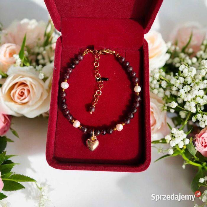 Naszyjnik z kamienia naturalnego Granat Perła Naszyjniki Kozienice