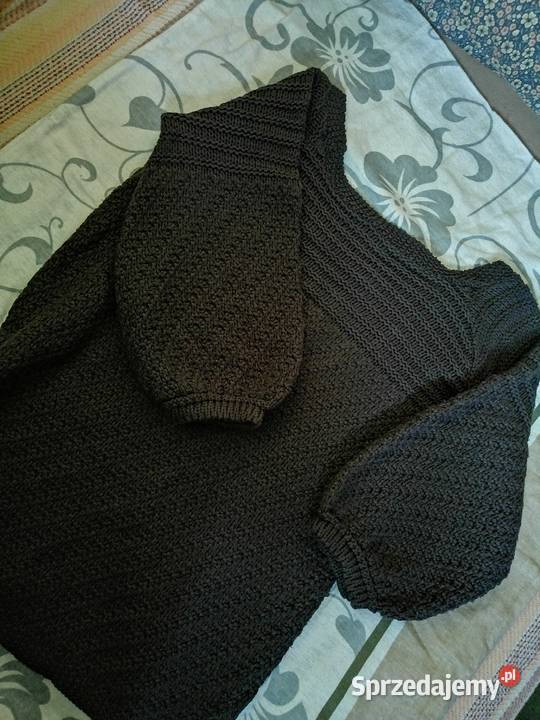 sweter sweterek Porządny splot Balonowe rękawy New Look