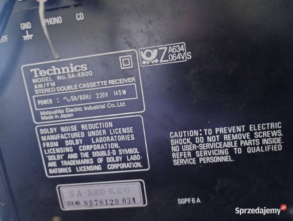 Wieża Technics z pilotem sprawna Wieże i miniwieże