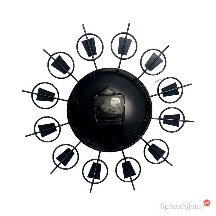 Zegar ścienny sunburst metal i mosiądz metal Zegary Warszawa