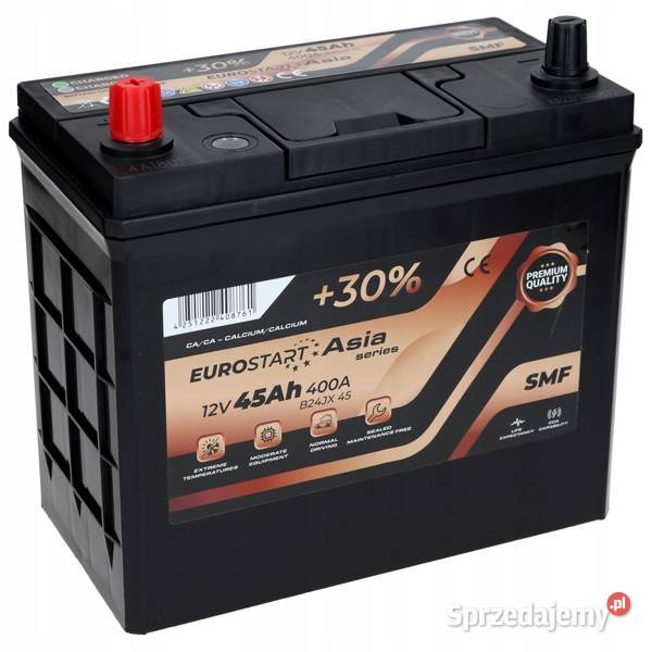 Akumulator Eurostart 12V 45Ah 400A L ECA45L osobowe dolnośląskie Jelcz-Laskowice