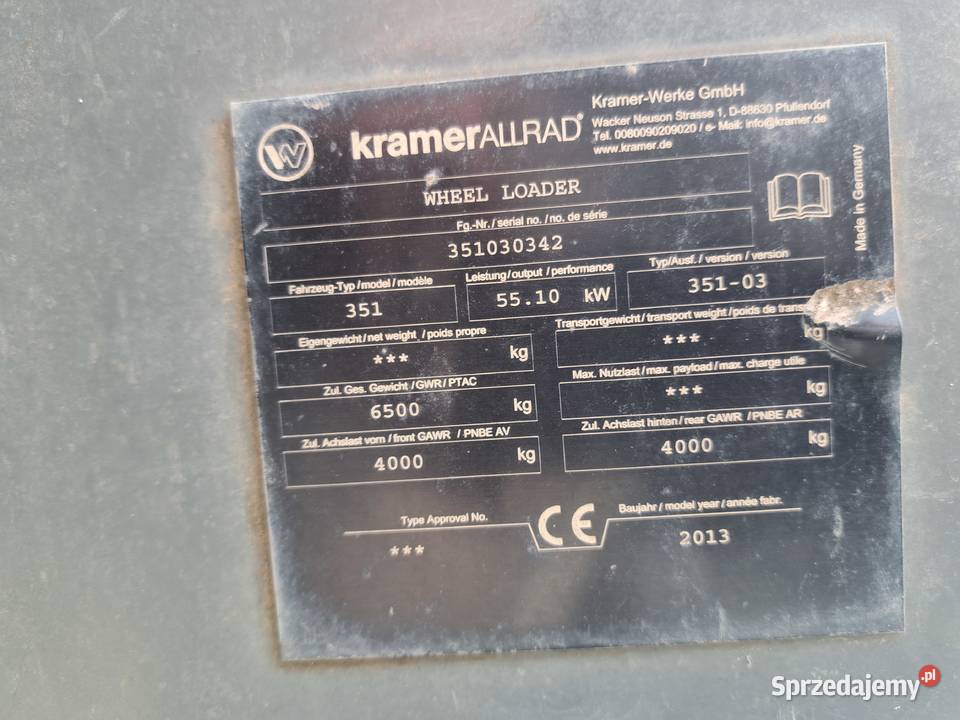 Ładowarka Kramer 580 Leszno sprzedam
